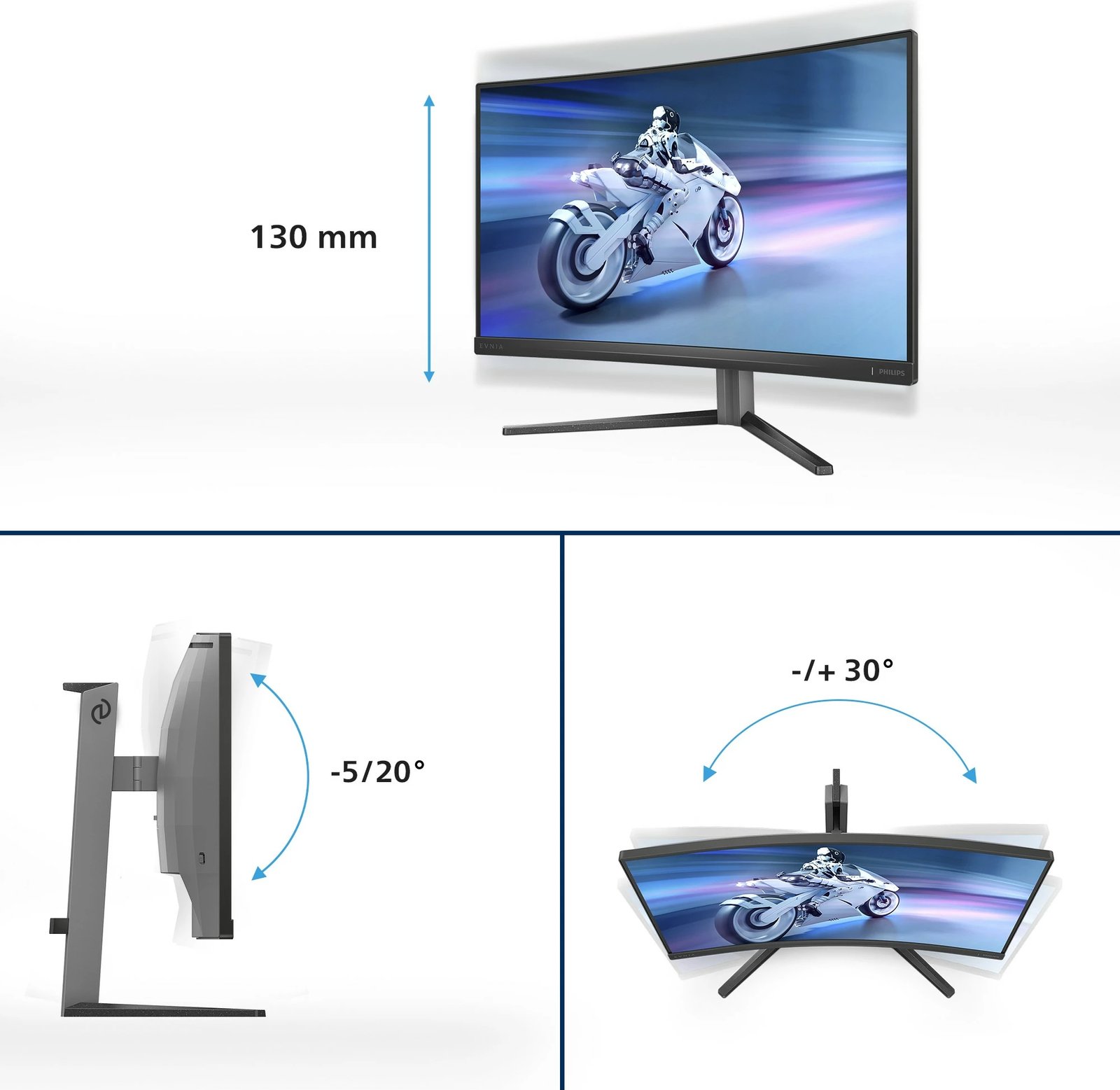 Monitor Philips Evnia 5000 27M2C5200W/00, 27", Full HD, LCD, 0.3 ms, e zezë