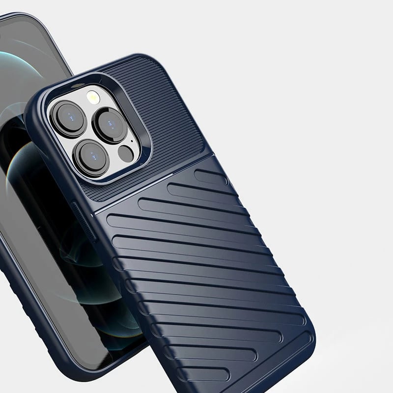 Mbështjellës Hurtel Thunder Case për iPhone 13 Pro, TPU, kaltër