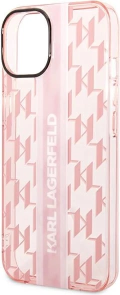 Mbështjellës Karl Lagerfeld Mono Vertical Stripe për iPhone 14 Plus 6.7", Rozë