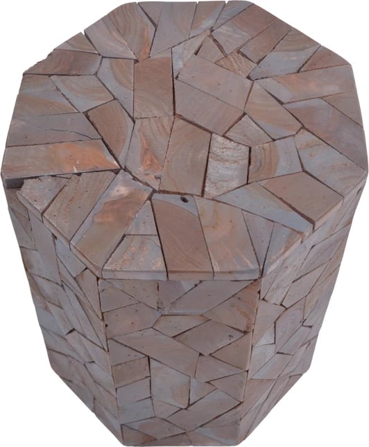 Karrige për bar, ngjyrë gri, dru suar, D32x40cm