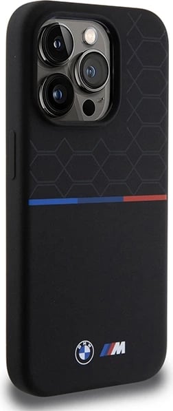 Mbështjellës BMW M Silicone Pattern MagSafe për iPhone 15 Pro, i zi