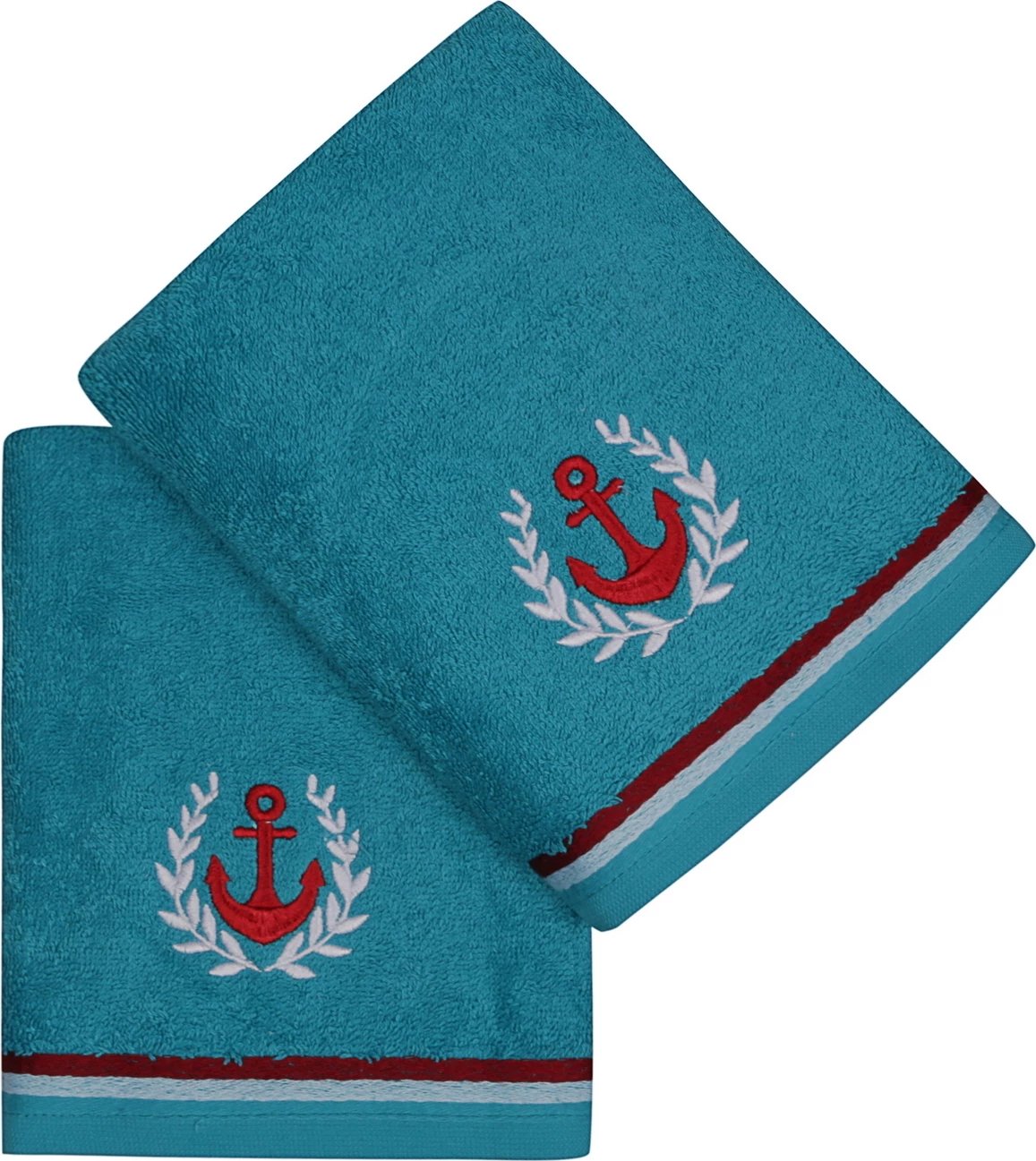 Set peshqirësh duarsh, 2 copë, ngjyrë turkuaz, Mijolnir, Maritim