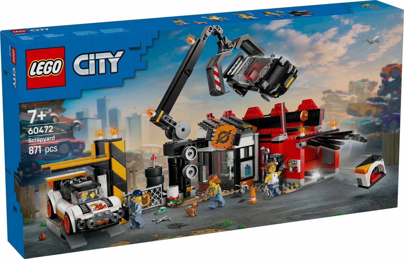 Set ndërtimi LEGO City 60472 Scrap Yard me vetura, 871 pjesë