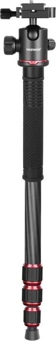 Tripod Neewer N55C, 168 cm, fibra karboni, për kamera, zi/kuqe Tripod Neewer N55C, 168 cm, fibra karboni, për kamera, zi/kuqe
