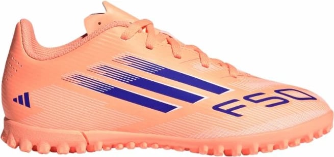 Atlete futbolli për fëmijë adidas F50, coral
