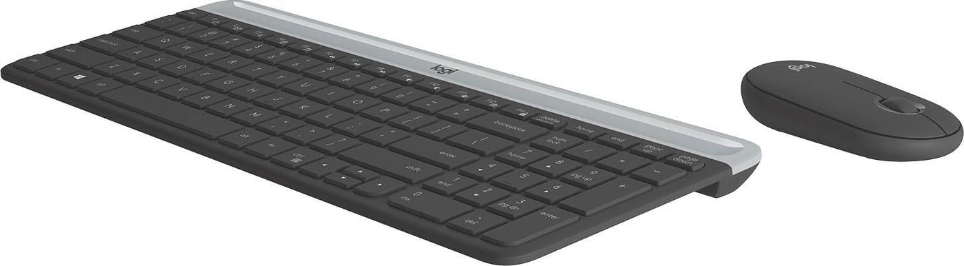 Set tastierë dhe maus wireless Logitech Slim, i zi Set tastierë dhe maus wireless Logitech Slim, i zi