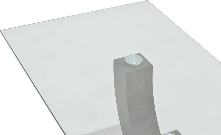 Tavolinë Kasmora dru-xham gri 110x60x45cm