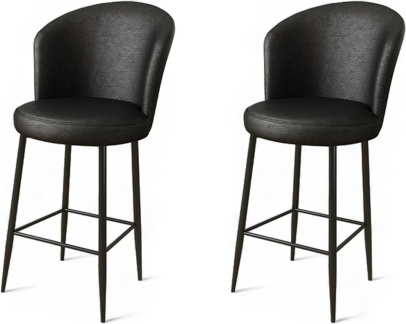 Set karrigesh për bar (2 copë), Hanah Home Uras, e zezë