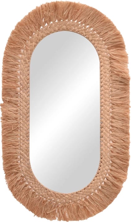 Pasqyrë Bohnile Inart sisal, ngjyrë natyrale, 70x4x120cm