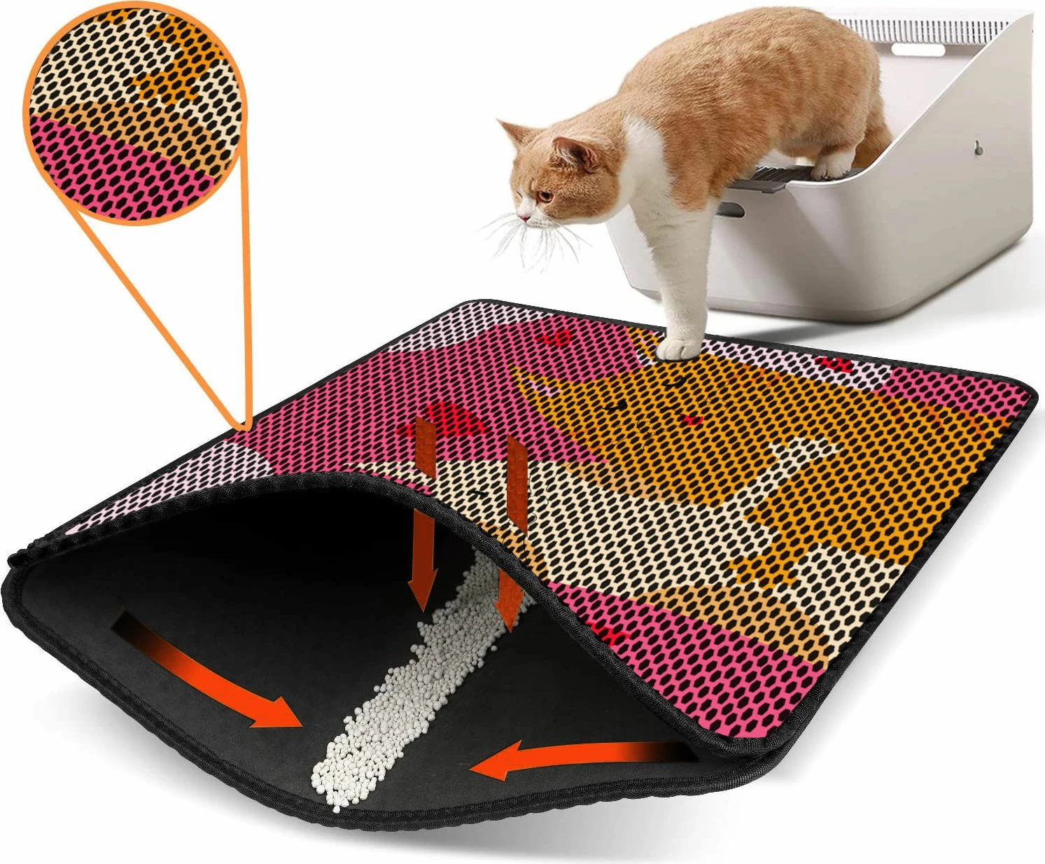 Tapet për rërë maceje, shumëngjyrësh, Paws & Whiskers, Nrszn0251