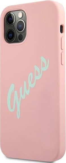 Mbështjellës Guess GUHCP12MLSVSPG për iPhone 12/12 Pro 6.1", silikon, rozë e gjelbër Mbështjellës Guess GUHCP12MLSVSPG për iPhone 12/12 Pro 6.1", silikon, rozë e gjelbër