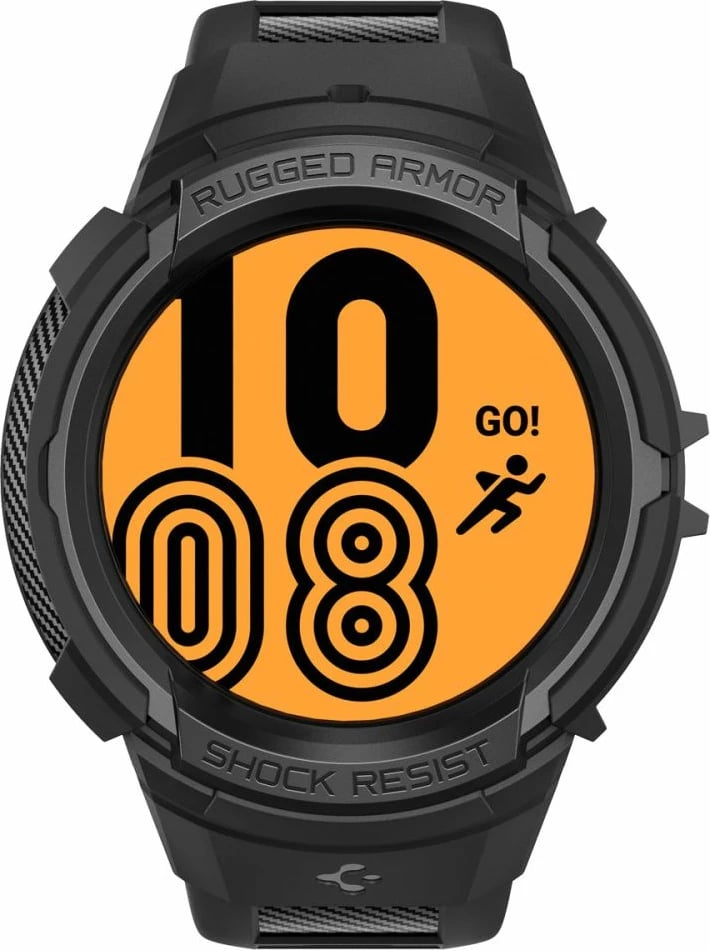 Mbështjellës Spigen Rugged Armor Pro me rrip për Samsung Galaxy Watch 5 Pro 45mm, Zi