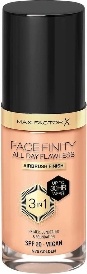 Fondatinë për femra Max Factor Facefinity All Day Flawless 3-in-1 N75 Golden 30ml
