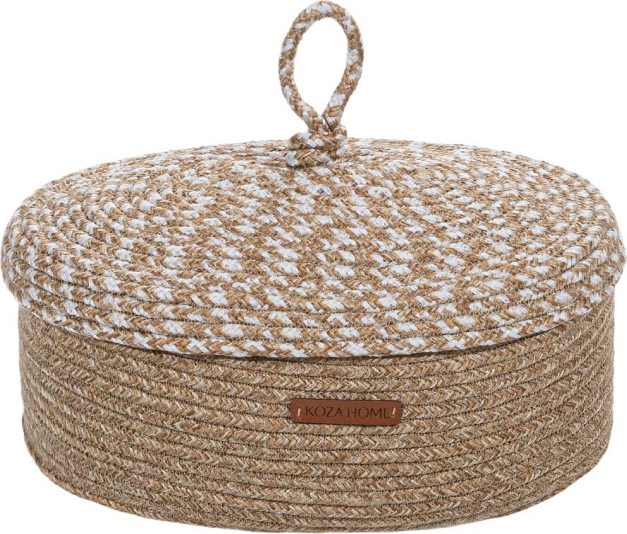 Kuti dekorative Aberto Design, natyrale/bezhë, 25x15x34cm