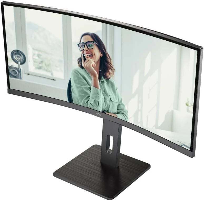 Monitor AOC CU34P3CV, 34", VA, WQHD, 100Hz, i lakuar, i zi
