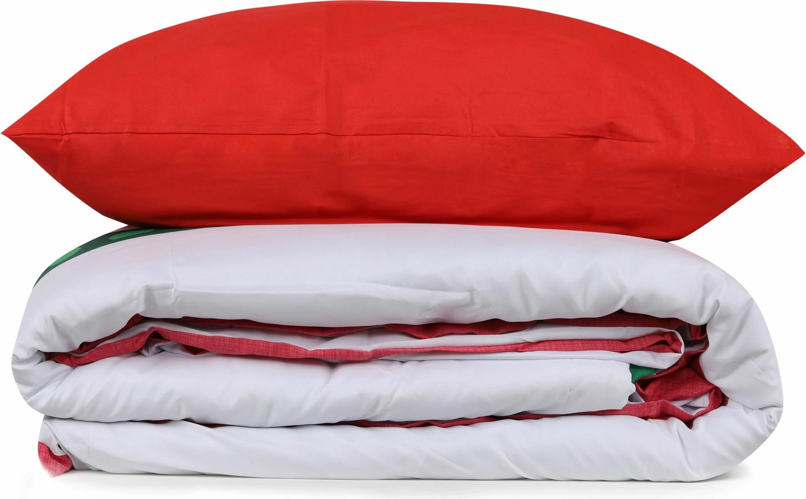 Set mbulesë për jorgan king size, ngjyrë e kuqe, e gjelbër dhe e bardhë, L'essentiel, 458
