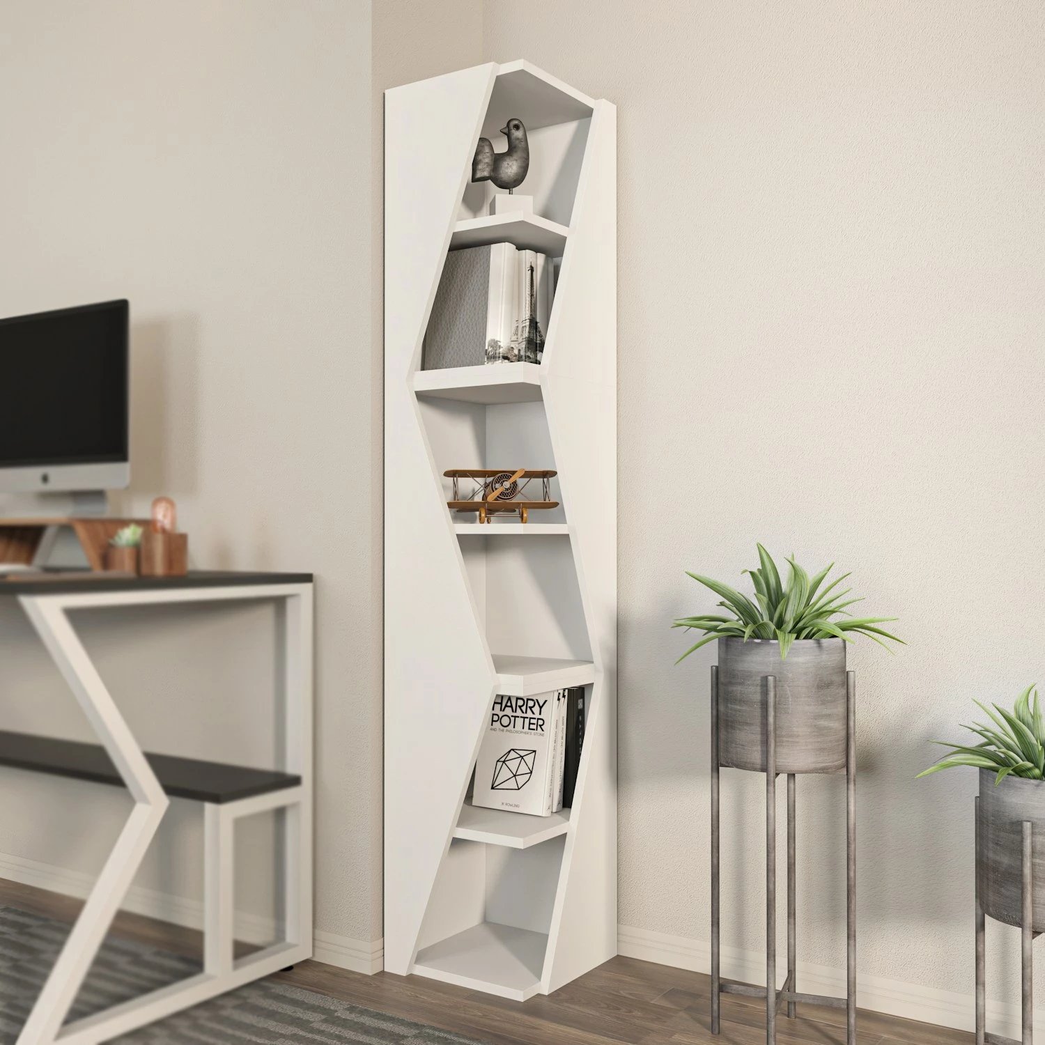 Raft librash Hanah Home, Arrow, i bardhë