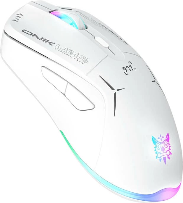 Maus gaming ONIKUMA CW917, wireless dhe me kabllo, RGB, i bardhë
