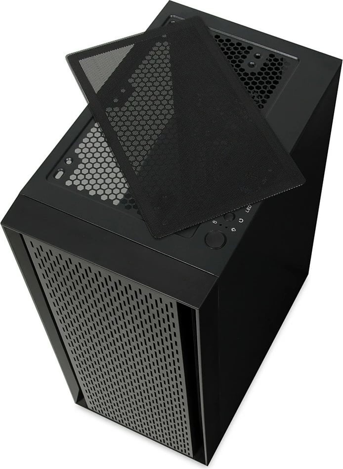 Kasë iBOX Cetus OCT 903, Midi Tower, ATX/Mini-ATX, 4 ventilatorë LED, xham i temperuar, e zezë
