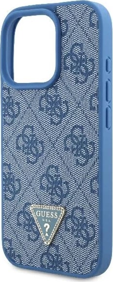 Mbështjellës Guess Crossbody 4G Metal Logo për iPhone 16 Pro, Blu