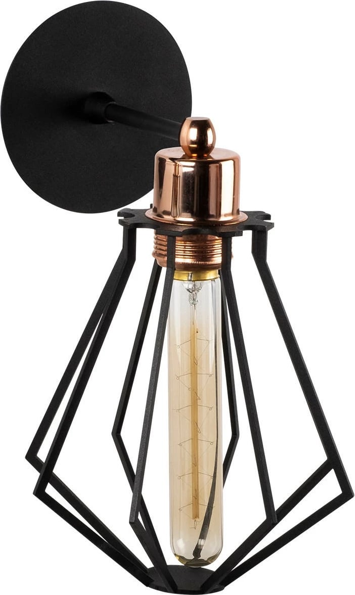 Llambë muri Opviq, Oylat - N-1042, metal, ngjyrë e zezë dhe bronzi, 18x30cm Llambë muri Opviq, Oylat - N-1042, metal, ngjyrë e zezë dhe bronzi, 18x30cm