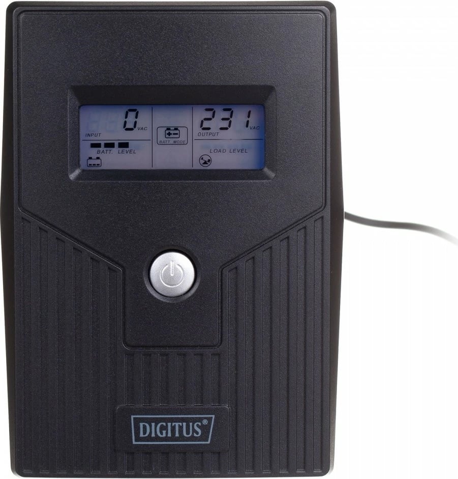Kasë UPS Digitus DN-170064-LCD, 800VA/480W, Line-Interactive, LCD, 1x12V/9Ah, 2xSchuko, USB, RJ11, e zezë