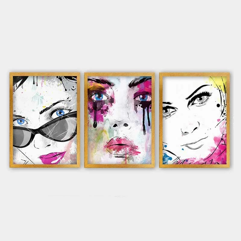 Pikturë dekorative me kornizë (3 copë), Wallity, 3AC_3848730_3545