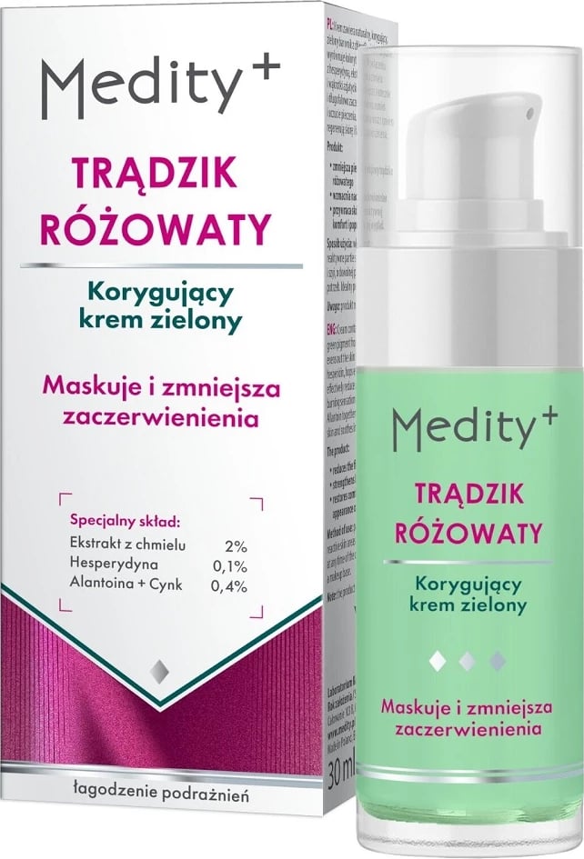 Krem korrigjues i gjelbër për femra Medity+ Rosacea Correcting Green Cream, 30ml
