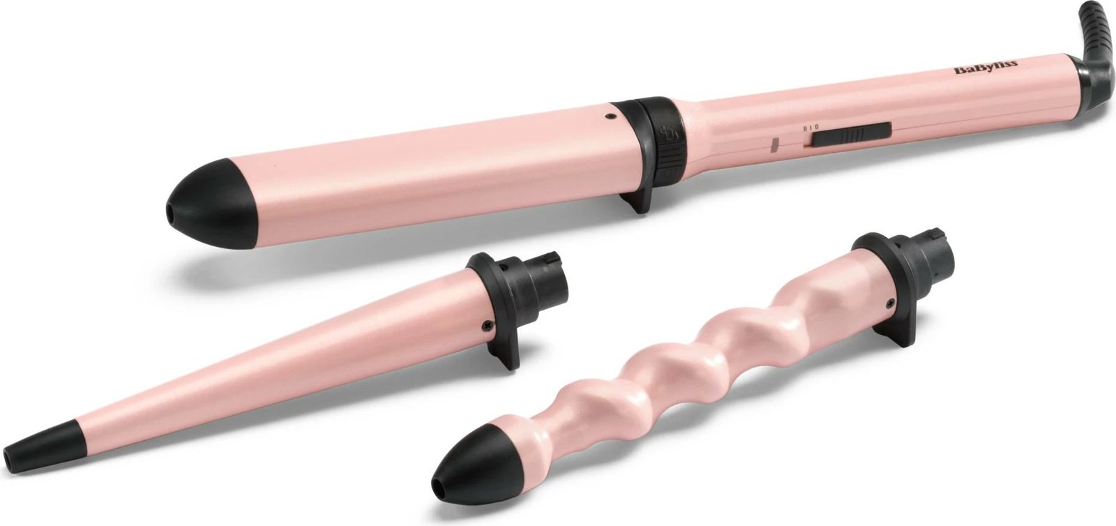 Mashë flokësh 3-në-1, BaByliss MS750E, 3 koka të ndërrueshme, veshje qeramike, 180-200°C, rozë