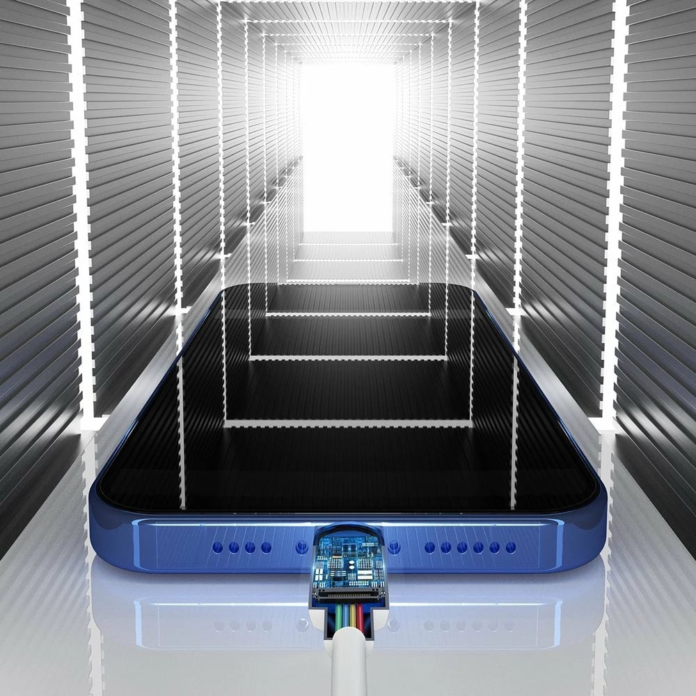 Kabllo USB-Lightning Baseus TZCALZJ-02, 1.5m, Set 2 copë, Bardhë