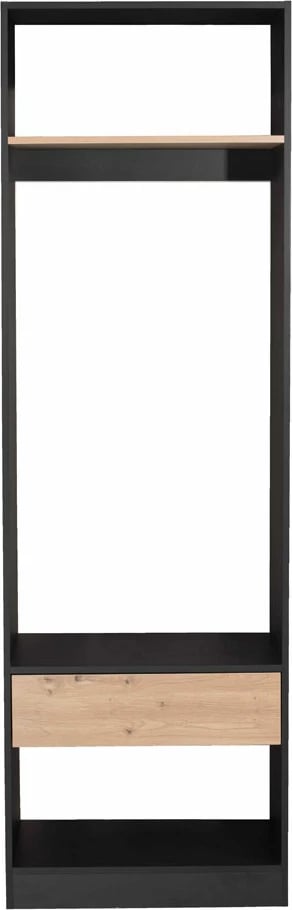 Dollap sistemi, ngjyrë e zezë-sonoma, 90x50x180 cm