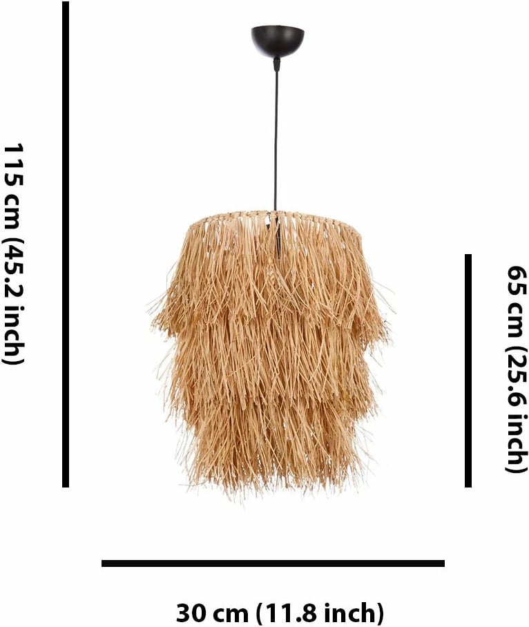 Llambë tavani Opviq, kapak rafie, natyrale, Tassel Llambë tavani Opviq, kapak rafie, natyrale, Tassel