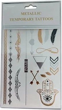 Tatuazhe të përkohshme metalike NEXT "Arrows", 20x15cm