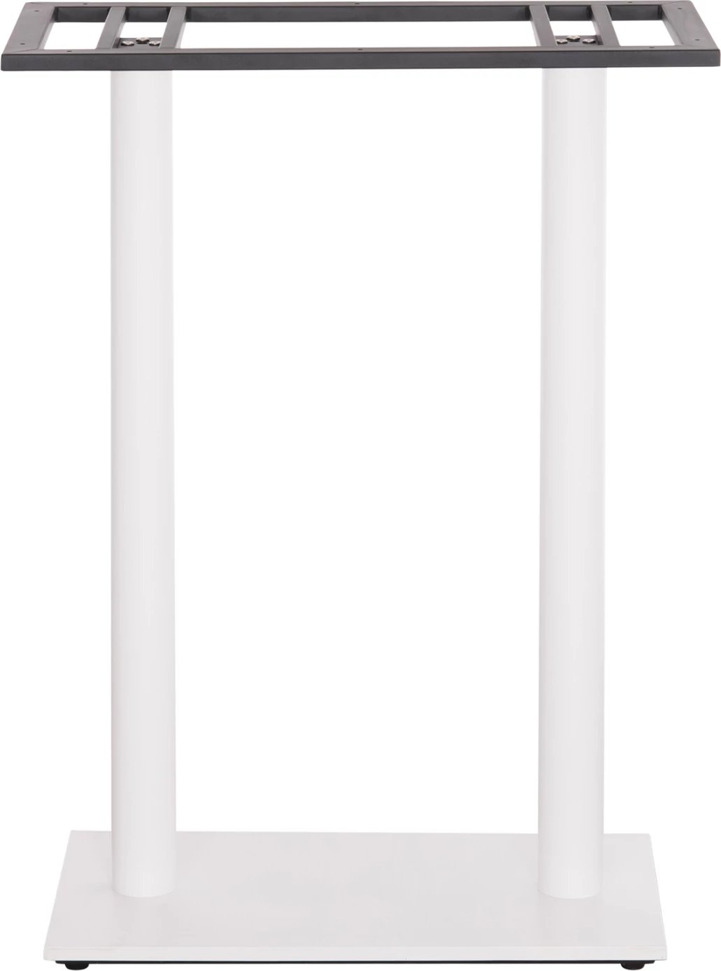 Bazë për tavolinë bar, dy këmbë, metal, ngjyrë e bardhë matte, 80x40x108 cm