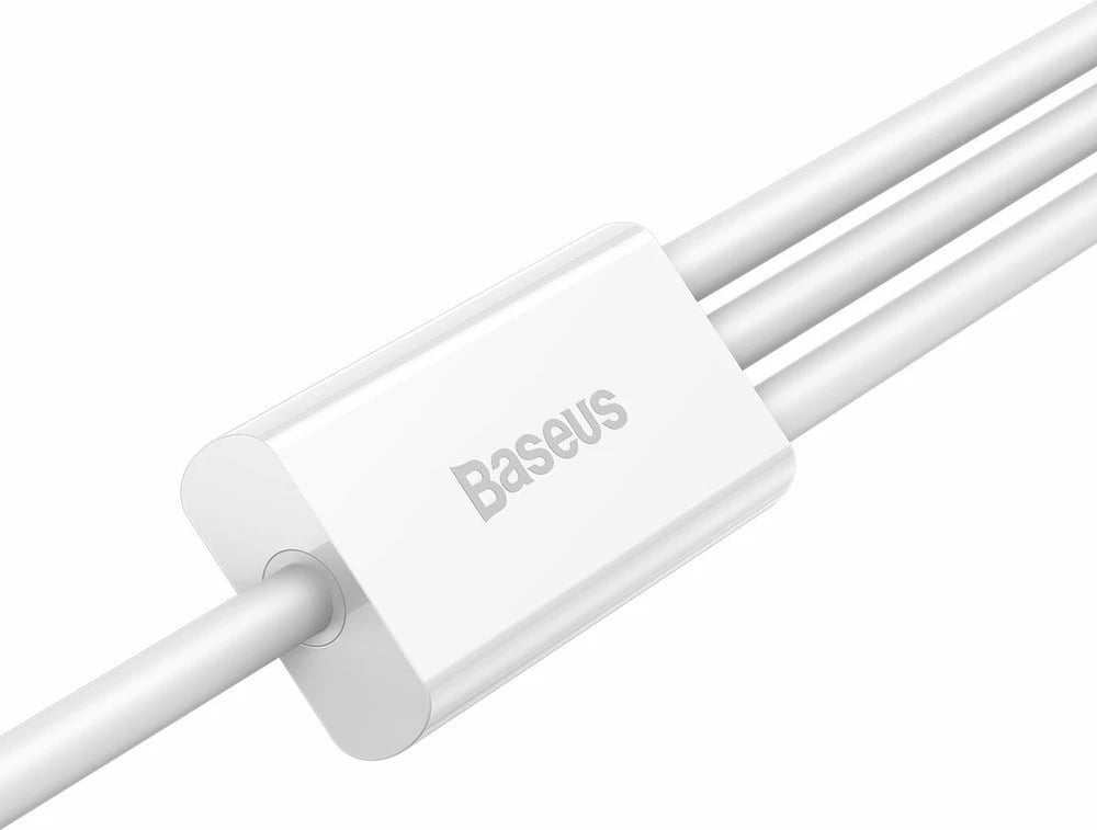Kabllo 3n1 Baseus Superior CAMLTYS-02, 1.5m, Lightning/USB-C/Micro USB, Bardhë