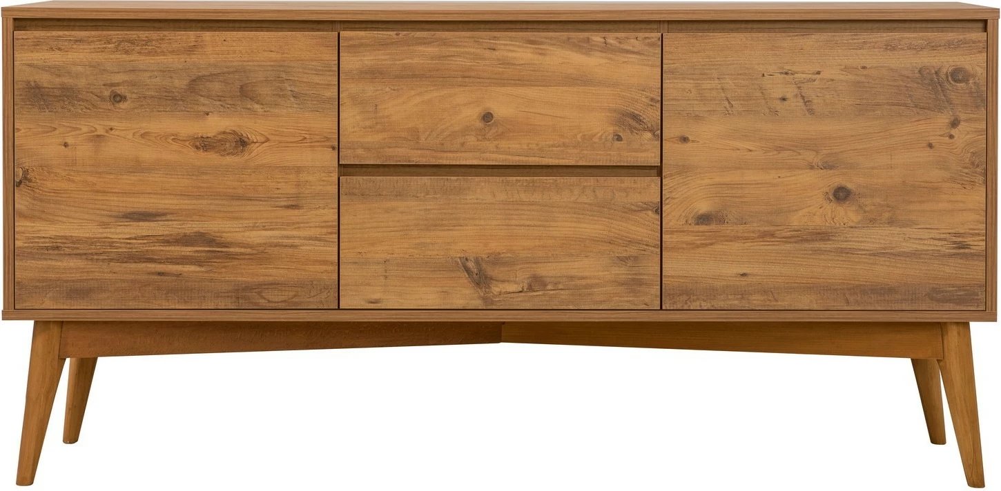 Set tavoline me karrige, konsolë, i zgjatshëm, 7 pjesë, Skye Decor, Vina 03 0701, ngjyrë Atlantic Pine, gri