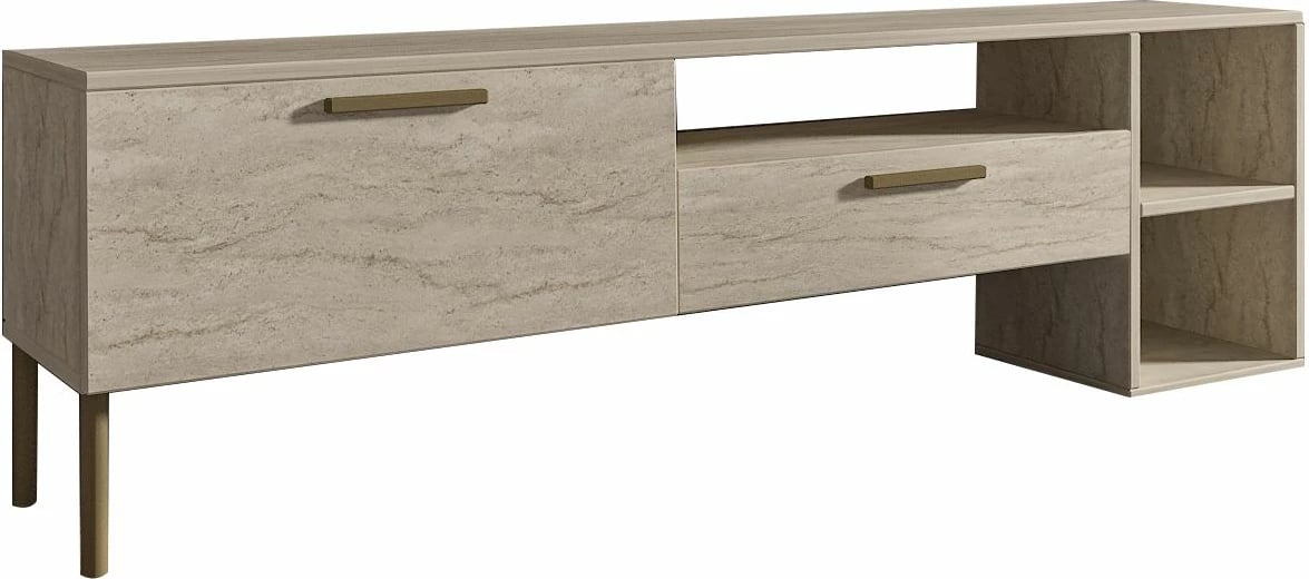 Komodë TV Skye Decor, ngjyrë travertine, Parion