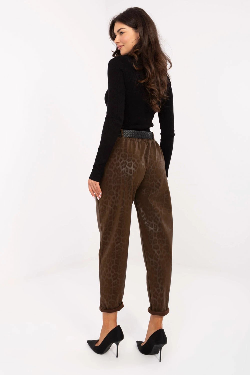 Pantallona femra Italy Moda 218444, kafe