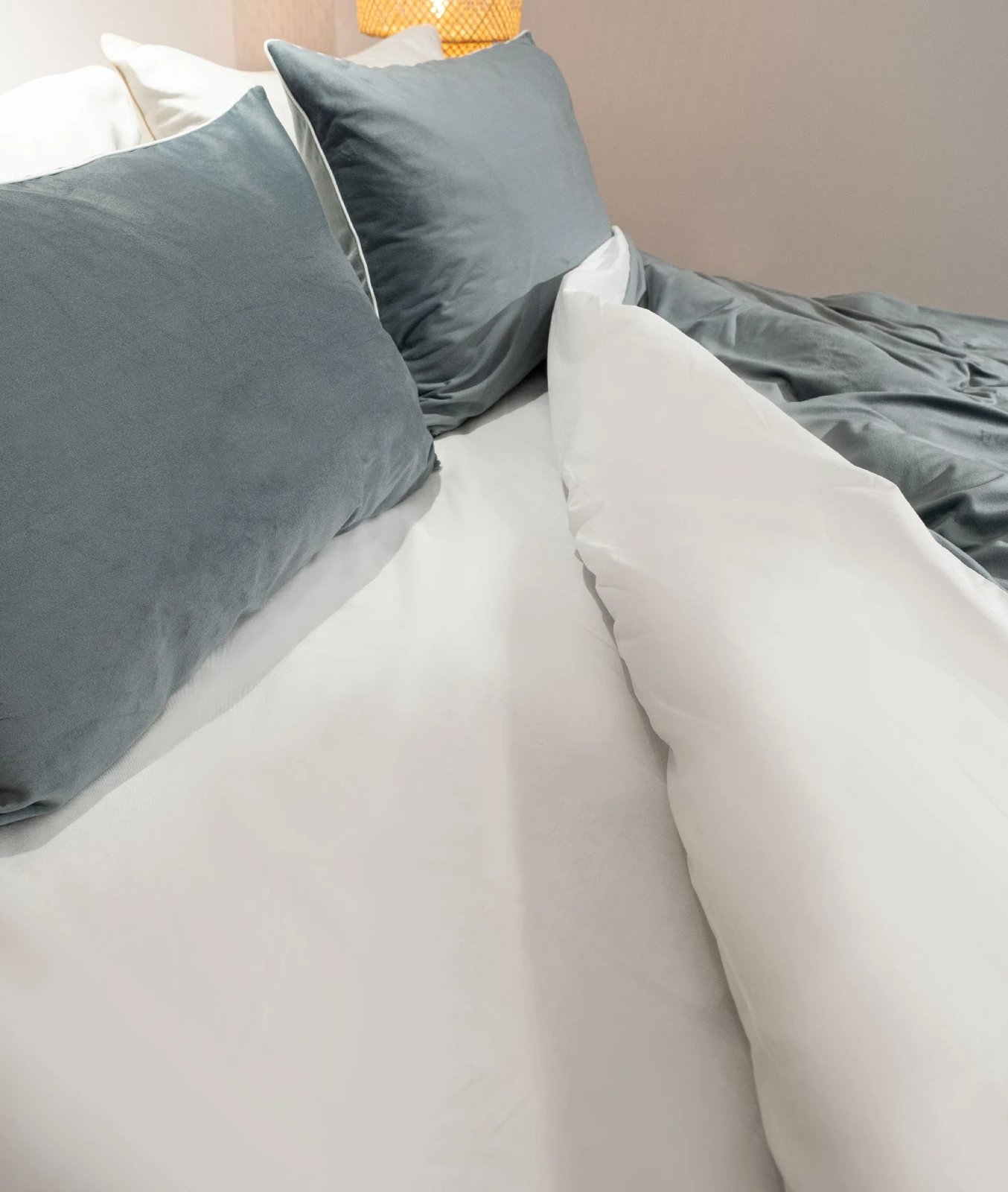 Set mbulesë për jorgan dopio, Linda, ngjyrë kaltër e errët