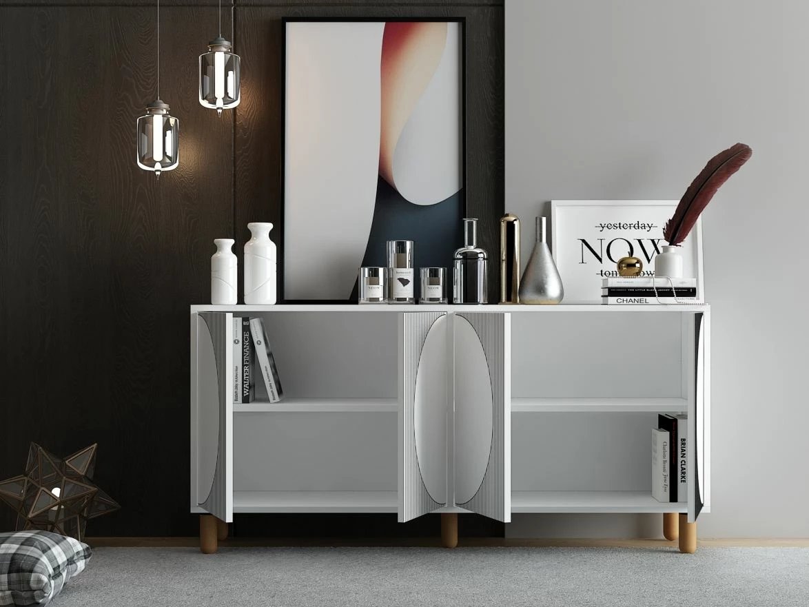 Konsolë Skye Decor, Arventa, e bardhë