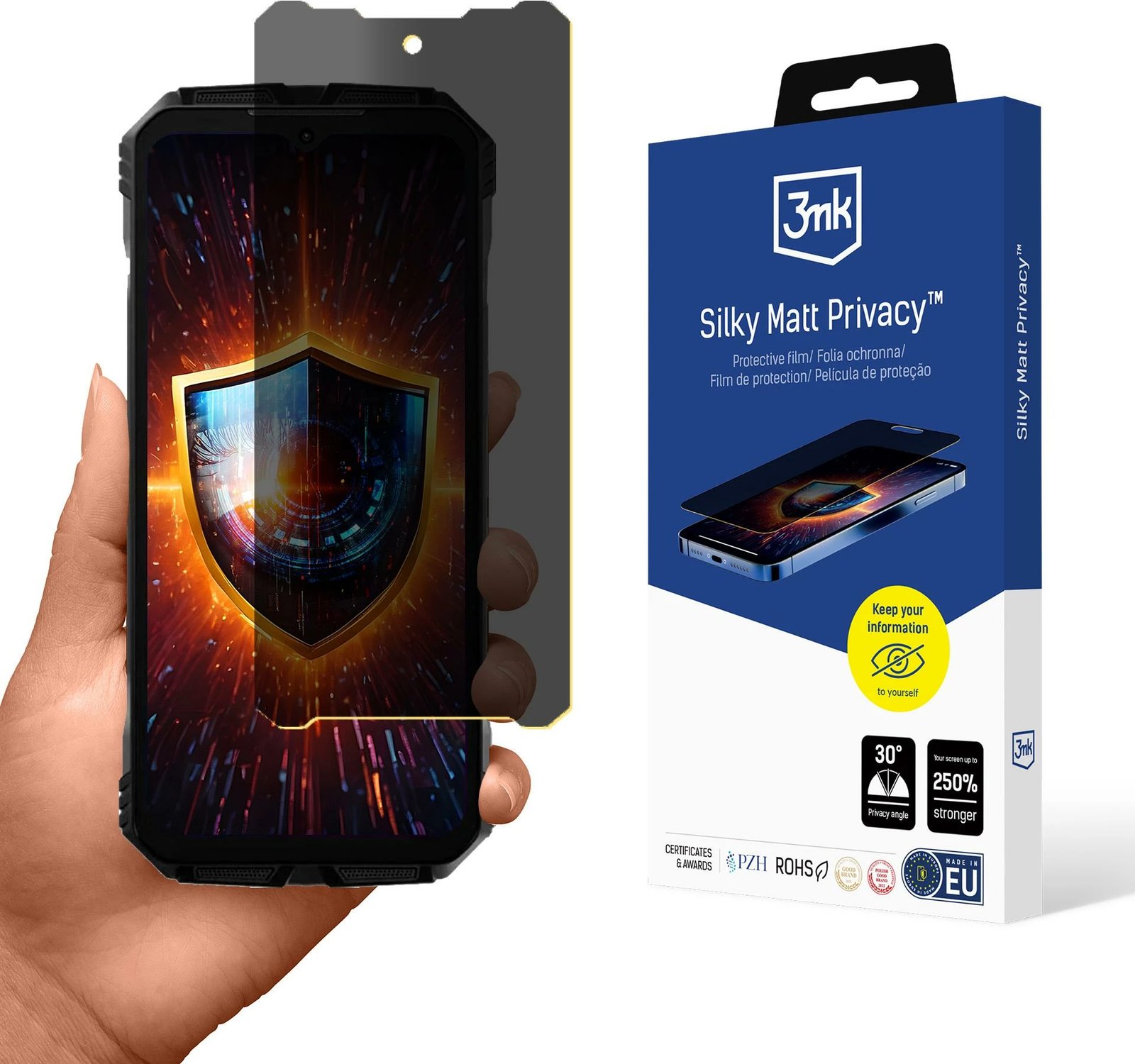 Mbrojtës ekrani 3mk Silky Matt Privacy për Doogee V40 Pro, mat, privatësi