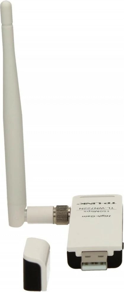 Kartë rrjeti WiFi USB TP-LINK TL-WN722N, 150 Mbps, antenë 4 dBi, e bardhë