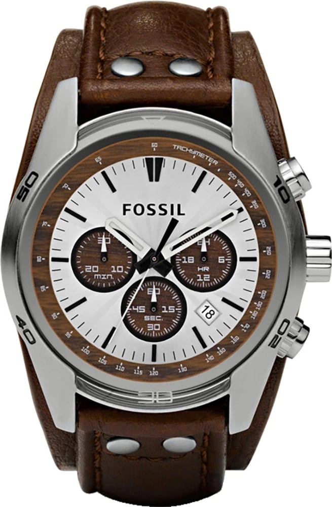Orë dore për meshkuj Fossil Coachman, kafe