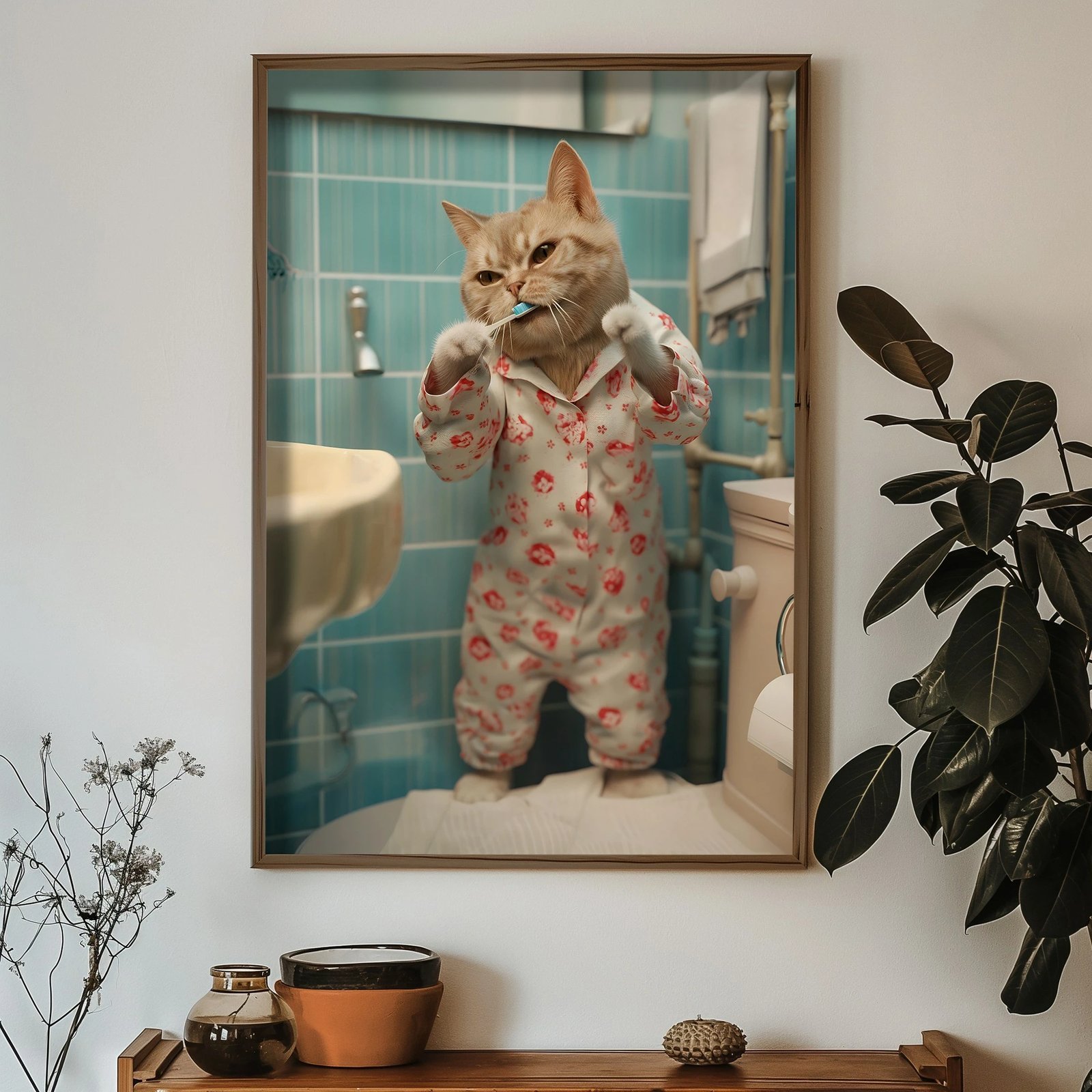 Pikturë dekorative me kornizë MDF, Wallity, HUM066, shumëngjyrëshe, 50x70x3.5cm