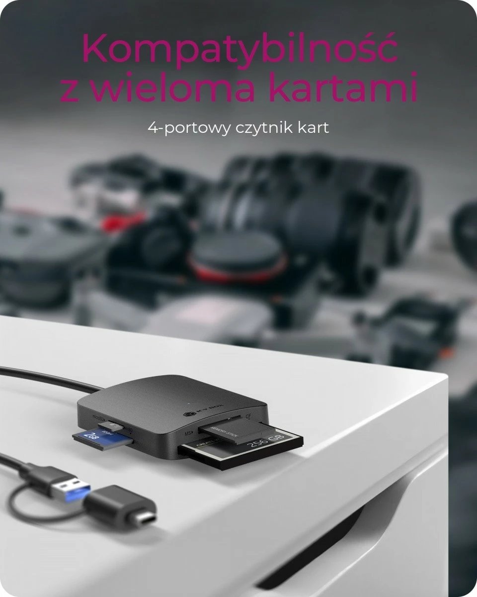 Lexues kartelash IcyBox IB-CR302-CU3, USB 3.2 Type-C + USB 2.0 Type-A, i zi