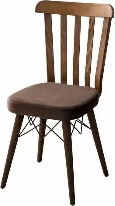 Tavolinë me karrige, set 7 pjesësh, ngjyrë kafe, Fergana, Skye Decor