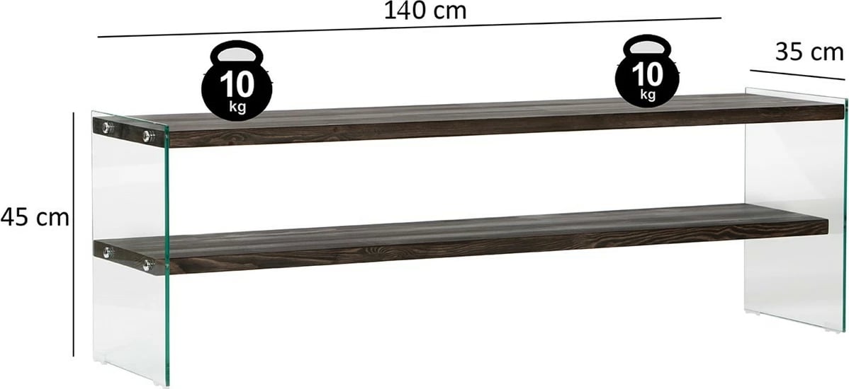 Komodë TV Hanah Home, Aqua TV, ngjyrë antracit