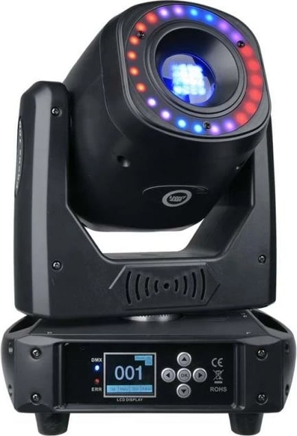 Kokë ndriçimi e lëvizshme Light4Me FOCUS 100 SPOT RING LED, e zezë