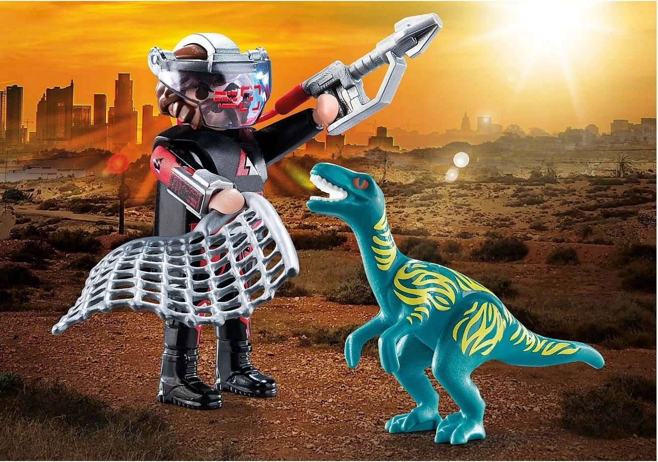 Set lodrash Playmobil Duo Pack 70693 Dinosaur Hunt, 8 pjesë