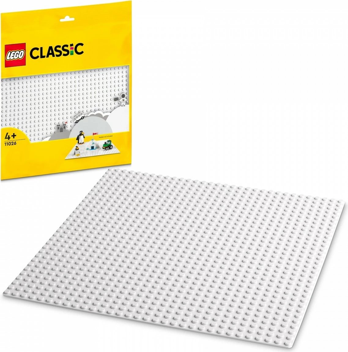 Pllakë ndërtimi LEGO Classic 11026, 32x32 pika, e bardhë